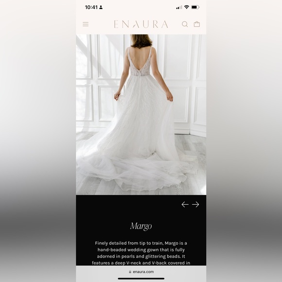 Enaura Margo wedding dress with bustle NWT - Picture 2 of 7